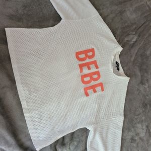 Bebe cropped jersey t-shirt